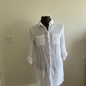 White women Shirt dress size medium